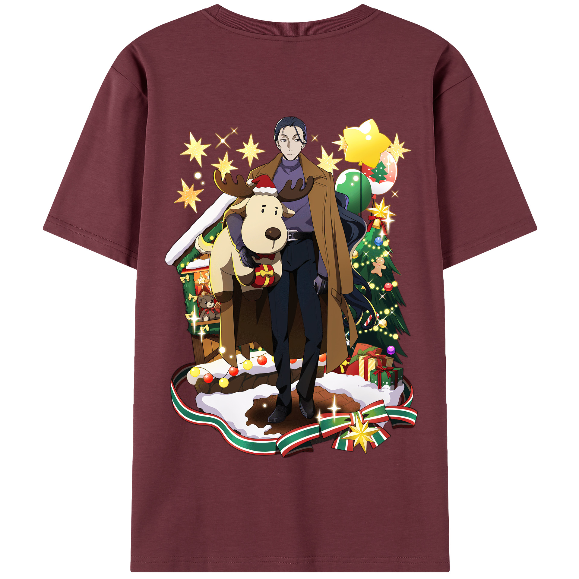 （画像用） 文豪ストレイドッグス Bungo Stray Dogs 綿100％半袖Tシャツ（背面プリント）
